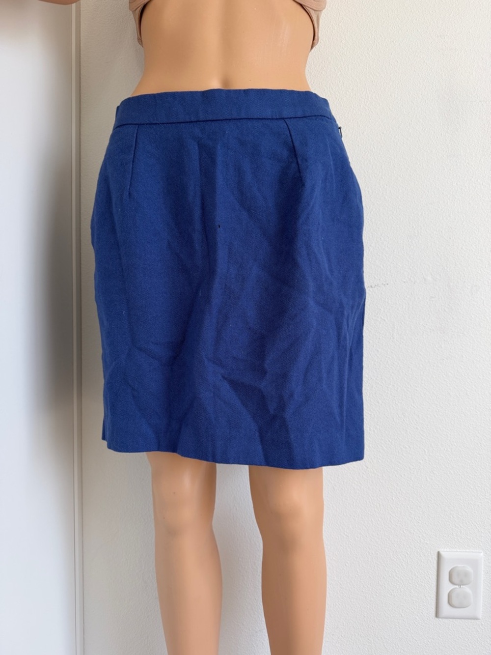 Y2K Vintage Classic Navy Mini Skirt - Clean Straight Silhouette